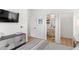 Bedroom with en-suite bathroom, featuring a walk-in closet and a modern vanity at 2121 Hummingbird Way # 204, Georgetown, CO 80444