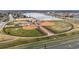 Aerial view of community baseball park with well-maintained fields and neighborhood views at 6848 Zenobia St # 9, Westminster, CO 80030