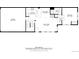 Detailed floor plan of main level featuring a living room, kitchen, dining area, bath, and bedroom at 6848 Zenobia St # 9, Westminster, CO 80030
