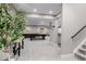 Spacious basement featuring a pool table and sitting area at 3059 Morningbird Ln, Castle Rock, CO 80109