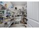 Walk-in pantry featuring ample shelving space for storing food and kitchen essentials, with white wire shelving at 3059 Morningbird Ln, Castle Rock, CO 80109