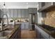 Beautiful kitchen with stainless steel appliances, granite countertops, and an island with a sink at 10109 E 28Th Ave, Denver, CO 80238