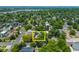 Neighborhood aerial view showcasing proximity to lake, surrounded by lush trees at 2217 King St, Denver, CO 80211