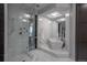 Spa-like bathroom with soaking tub and glass shower at 975 N Lincoln St # 15A, Denver, CO 80203
