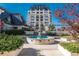 Elegant courtyard with fountain and landscaping at 975 N Lincoln St # 15A, Denver, CO 80203