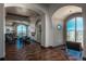 Elegant dining area with hardwood floors and city views at 975 N Lincoln St # 15A, Denver, CO 80203