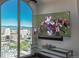 Media room with large TV and city views at 975 N Lincoln St # 15A, Denver, CO 80203