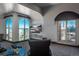 Relaxing recreation room with city views and large TV at 975 N Lincoln St # 15A, Denver, CO 80203