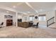 Finished basement featuring carpeting, recessed lighting, and comfortable seating area at 11253 Moondance Trl, Littleton, CO 80125