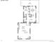 Floorplan showing the Second floor with living room, kitchen, bathroom, and bedroom with deck at 6066 Crawford Gulch Rd, Golden, CO 80403