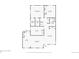 Floor plan outlining the layout of the home, including the primary bedroom, kitchen, and common area at 1990 Ulster St, Denver, CO 80220