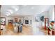 Finished basement featuring a cozy fireplace, a comfortable workstation and a view of the backyard at 6260 Rain Dance Trl, Littleton, CO 80125