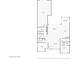 A detailed floor plan layout showcasing the home's kitchen, living room, and bedroom dimensions at 5835 Chester Way, Denver, CO 80238