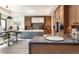 Modern kitchen with stainless steel appliances, custom cabinetry, and center island at 40 Royal Ann Dr, Greenwood Village, CO 80111