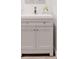 Bathroom vanity with gray cabinets, white countertop and chrome fixtures at 945 Jackson St, Denver, CO 80206