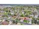 Aerial view of a charming neighborhood showcasing well-maintained homes, mature trees, and a tranquil atmosphere at 460 S Taft St, Lakewood, CO 80228