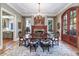 Formal dining room with hardwood floors and fireplace at 559 N Williams St, Denver, CO 80218