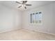 Neutral toned bedroom with carpet floors and ceiling fan at 10610 Reunion Pkwy, Commerce City, CO 80022
