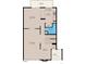 Second floor floorplan featuring living and dining rooms, a kitchen and a bathroom at 1050 S Monaco Pkwy # 38, Denver, CO 80224