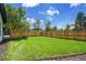 Well-maintained backyard featuring green grass and a wood fence at 8801 E 16 Ave, Denver, CO 80220