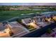 This aerial view of the property highlights its proximity to the golf course and community amenities at 19688 E 52Nd Ave, Denver, CO 80249
