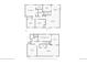 Floorplan layout of both floors with bedroom, kitchen, dining, and living room areas at 125 S Fulton Ave, Fort Lupton, CO 80621