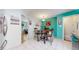 Eat-in kitchen with stainless steel appliances and tile flooring at 11261 Clarkson St, Northglenn, CO 80233
