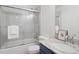 Bright bathroom with stylish vanity and bath tub at 20396 E Berry Pl, Centennial, CO 80015