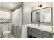 Cozy bathroom with patterned tile floor, sink, toilet and tub at 7665 E Eastman Ave # 107B, Denver, CO 80231