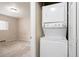 Convenient in-unit stacked washer and dryer in dedicated laundry space at 695 Manhattan Dr # 5, Boulder, CO 80303