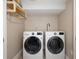 Modern laundry room with new LG washer and dryer units at 3039 W Denver Pl, Denver, CO 80211