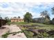 Large backyard with a mix of grass, dirt, concrete, and fencing at 547 S 3Rd Avenue, Brighton, CO 80601