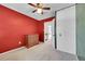 Bedroom with a large closet and space for storage, freshly carpeted at 8710 Alta Vista Dr, Arvada, CO 80004