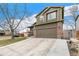 Charming two-story home featuring a two-car garage and a well-maintained driveway, complemented by mature trees at 5264 E 129Th Pl, Thornton, CO 80241