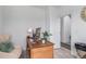 Inviting home office featuring a cozy chair, hardwood floors and natural light at 21451 E 60Th Ave, Aurora, CO 80019