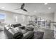 Spacious loft area with a comfortable sofa, perfect for relaxing or entertaining guests at 9021 Swan River St, Littleton, CO 80125