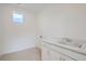 Functional laundry room with a utility sink and a view from the window at 710 Belay St, Erie, CO 80516