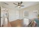 Bright, spacious office with wood floors and a large window at 2830 Forest St, Denver, CO 80207