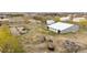 Aerial view of a large barn with surrounding land, ideal for agricultural or storage purposes at 23753 E 155Th Way, Brighton, CO 80603