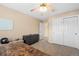 Bedroom with storage and an open door to the next room at 8389 Owl Roost Ct, Parker, CO 80134