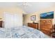 Bedroom with tv and dresser at 8389 Owl Roost Ct, Parker, CO 80134