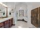 Bathroom boasts a clawfoot tub and a walk-in shower at 7893 Hill Crest Dr, Louviers, CO 80131