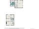 Upper and lower floor plans of home at 7893 Hill Crest Dr, Louviers, CO 80131