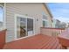Deck access from sliding glass door; overlooks backyard at 2420 Nicholson St, Berthoud, CO 80513
