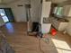Spacious living room area with stairs down to basement and kitchen to the right at 3984 S Pitkin Way, Aurora, CO 80013