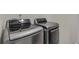 Modern laundry room features side by side, front load washer and dryer at 21821 E 7Th Ave, Aurora, CO 80018
