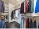 Well-organized walk-in closet shows ample space for storage with racks, shelves, and room for shoes at 30 Eudora St, Denver, CO 80220