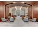 Grand lobby featuring seating areas, modern lighting, and wood paneled ceilings at 1700 Bassett St # 412, Denver, CO 80202