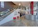 Modern building lobby featuring staircase and access to a gym at 1700 Bassett St # 412, Denver, CO 80202