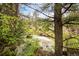 A calming view of a fast moving stream with a hanging chair in a wooded area at 35106 Boulder Canyon Dr, Boulder, CO 80302